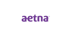 The Aetna logo in purple text on a white background.