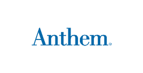 Anthem logo in blue text.