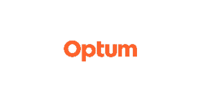 Optum logo with orange text on white background.